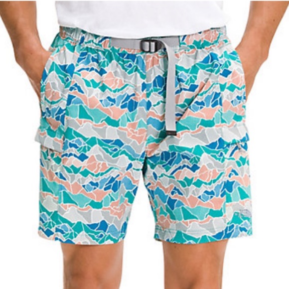 The North Face Men's Printed Class V Belted Shorts [T26] - Picture 3 of 12